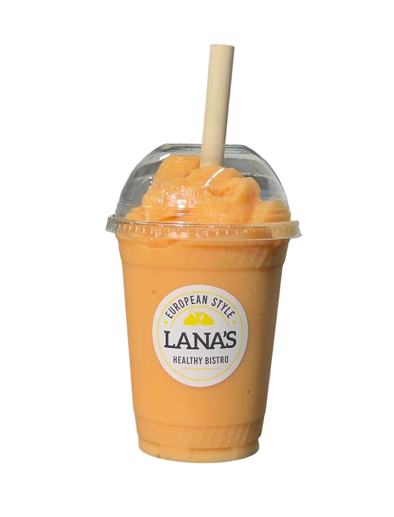 Papaya, agua de coco orgánica, vainilla libre de lactosa y aceite de menta orgánica.